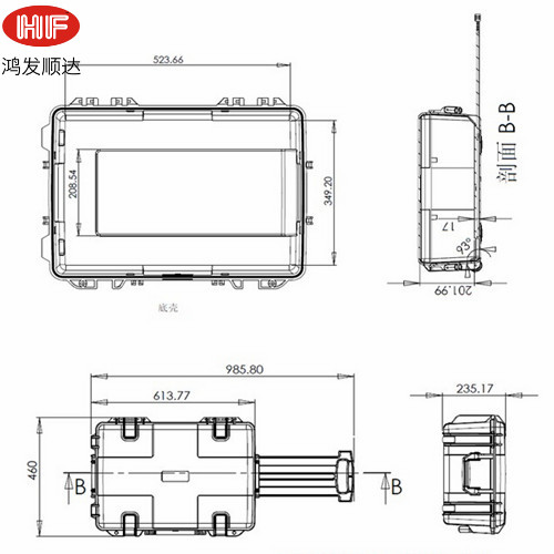HF-P-8 内：570*393*201 外：613*460*230